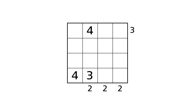 ビルディングパズルのルールと解き方 手順3-2