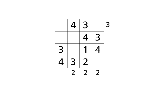 ビルディングパズルのルールと解き方 手順8-2