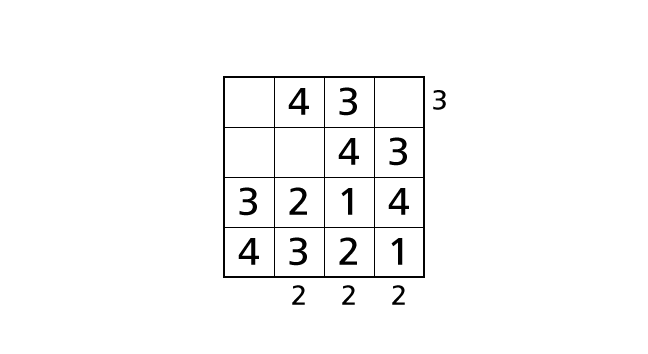 ビルディングパズルのルールと解き方 手順9-1